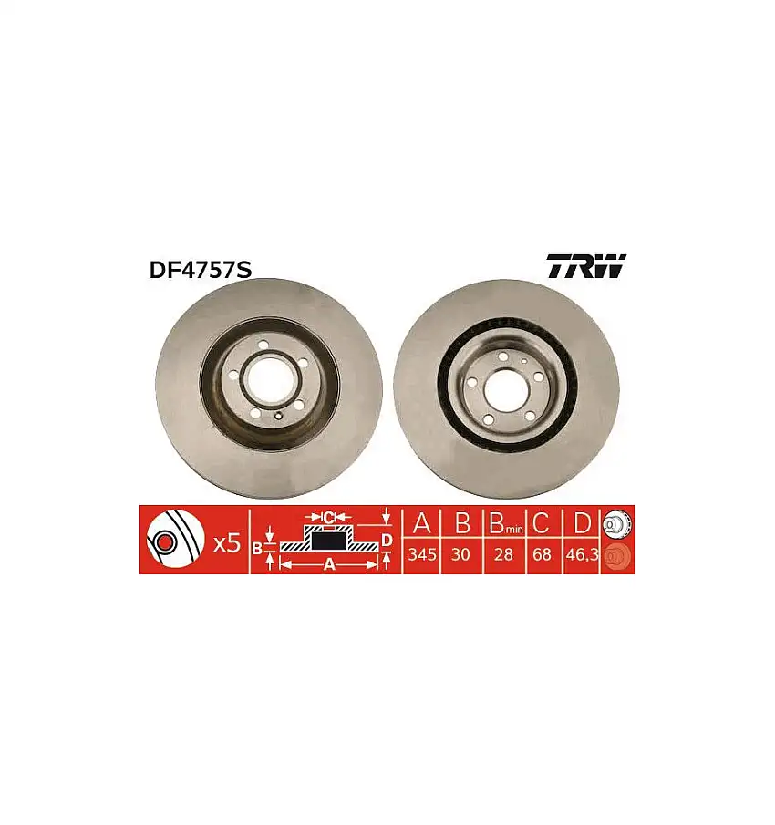 DISCHI FRENO ANTERIORI 2XDF4757S
