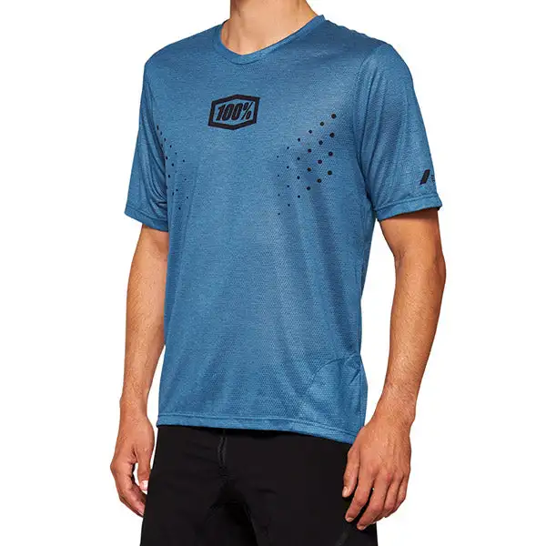 100% Airmatic Mesh Short Sleeve Jersey Blue - S