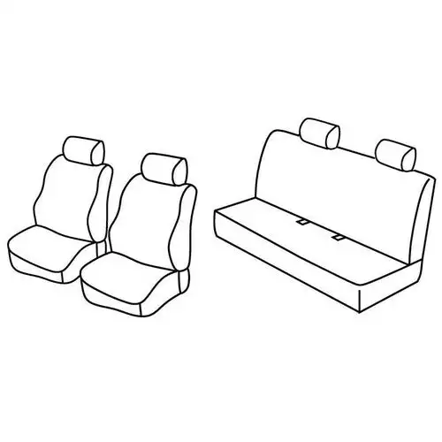 Set coprisedili Superior Beige Fiat Panda 09/03>01/12 Panda Classic 02/12>12/12